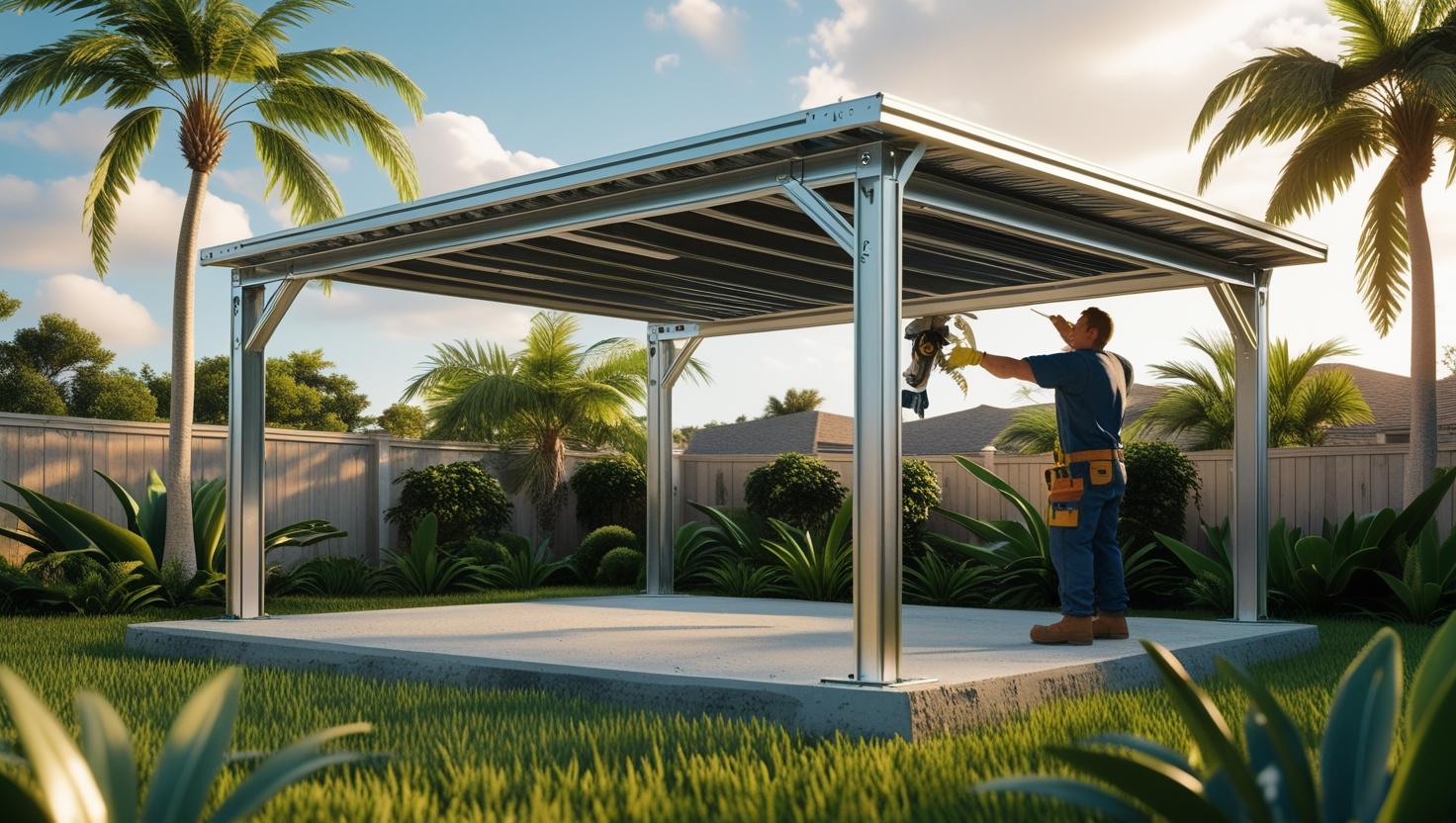 Professional Carport Setup Installing Carport in Florida