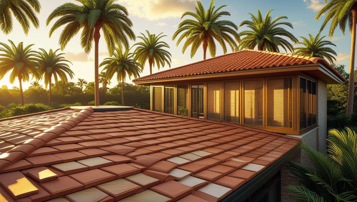 Modern lanai enclosure with tropical landscaping
