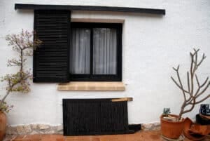 window shutters blown off by storm